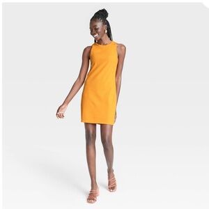 ⭐️ a new day Mini Ribbed Racer Dress in Orange Size L